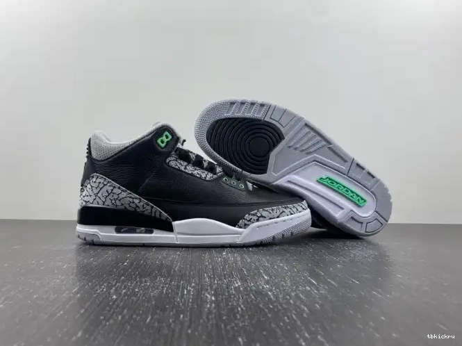 Reps TBkick Glow Green Jordan CT8532-031 Air 3 0508